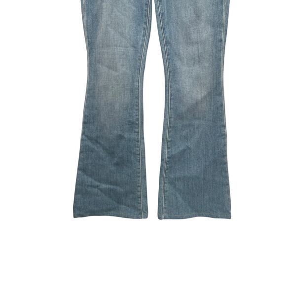 L’Agence Bell High Rise Flare Jeans Light Wash Blue Cloud Size 26 - Picture 3 of 10